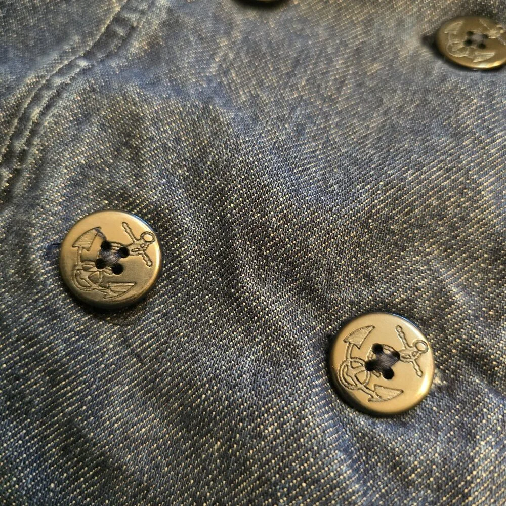 BABY GAP Denm Double Breasted Pea Coat sz 18-24m